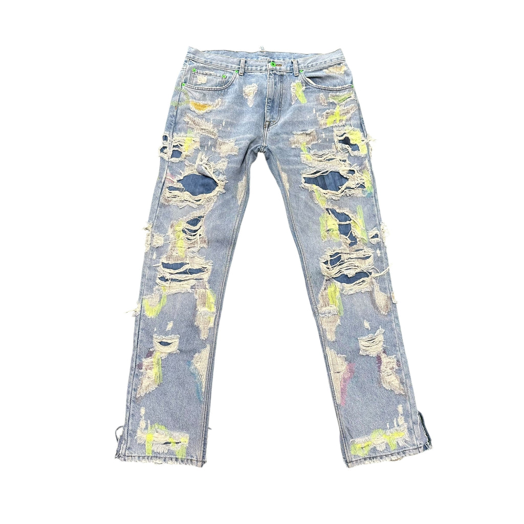 Endless Boro Stitch Blue/Multicolor Jeans