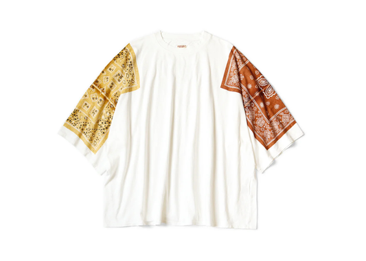 Kapital Bandana Sleeve Tee Brown