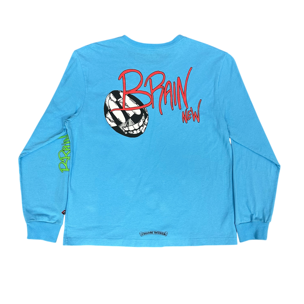 Chrome Hearts Brain New Blue L/S Tee