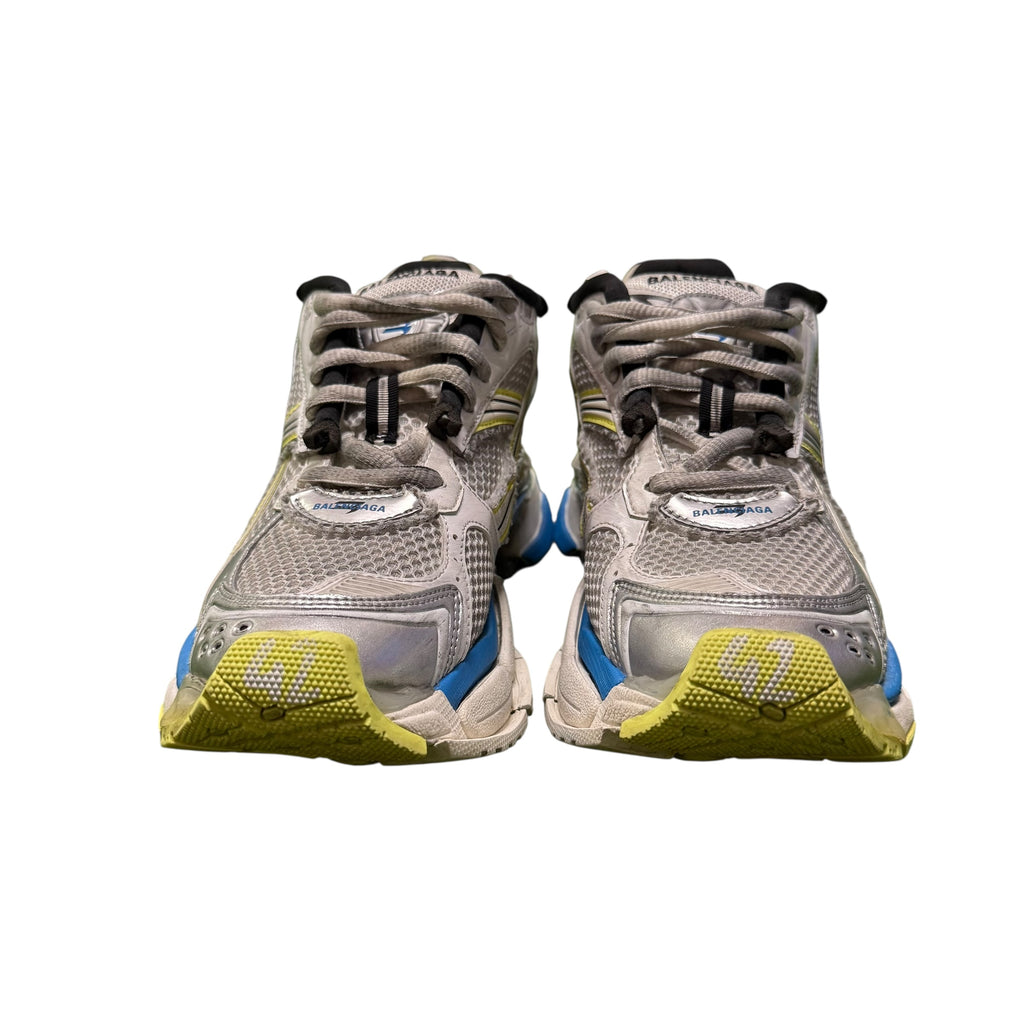 Balenciaga Blue/Lime Runner Sneakers