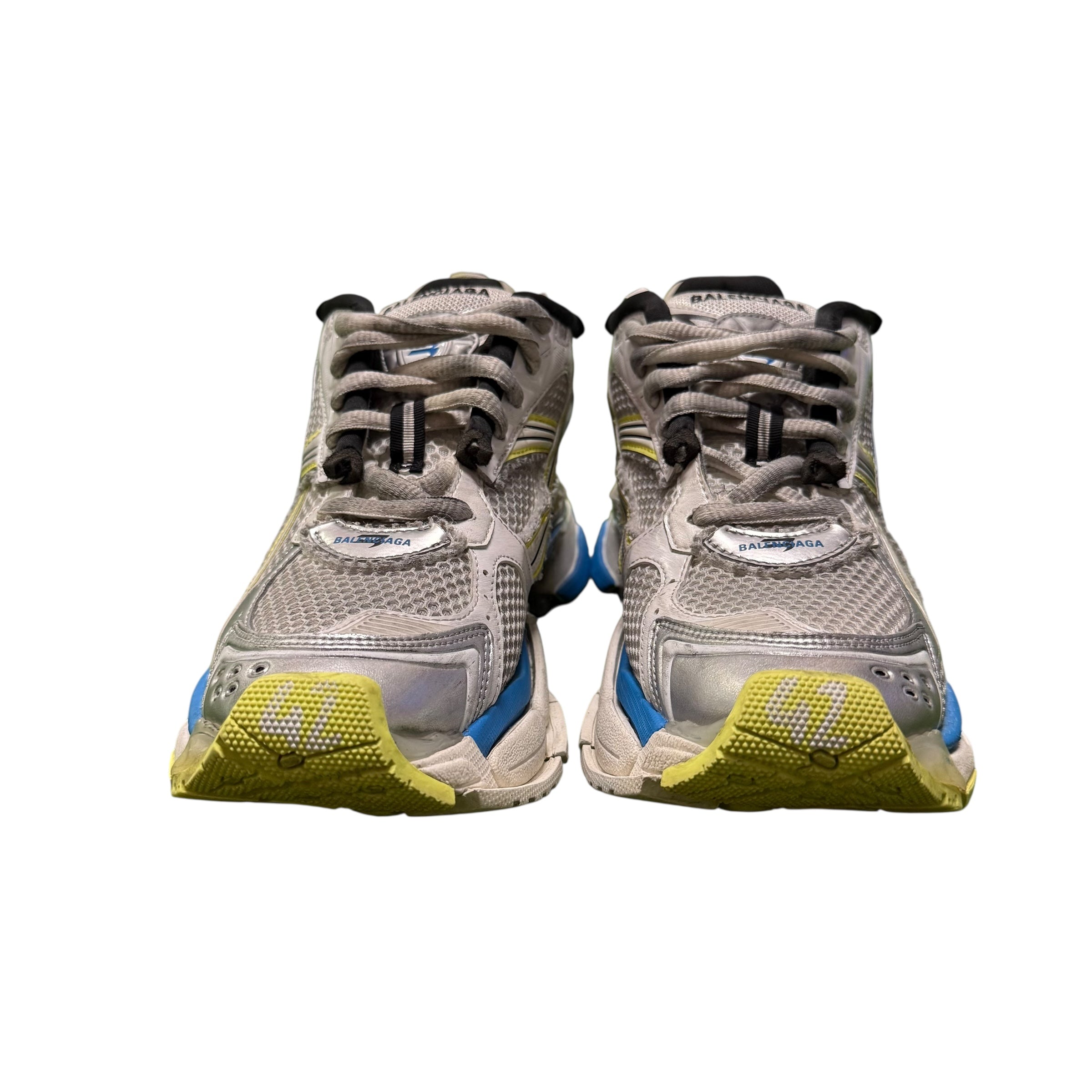 Balenciaga Blue/Lime Runner Sneakers