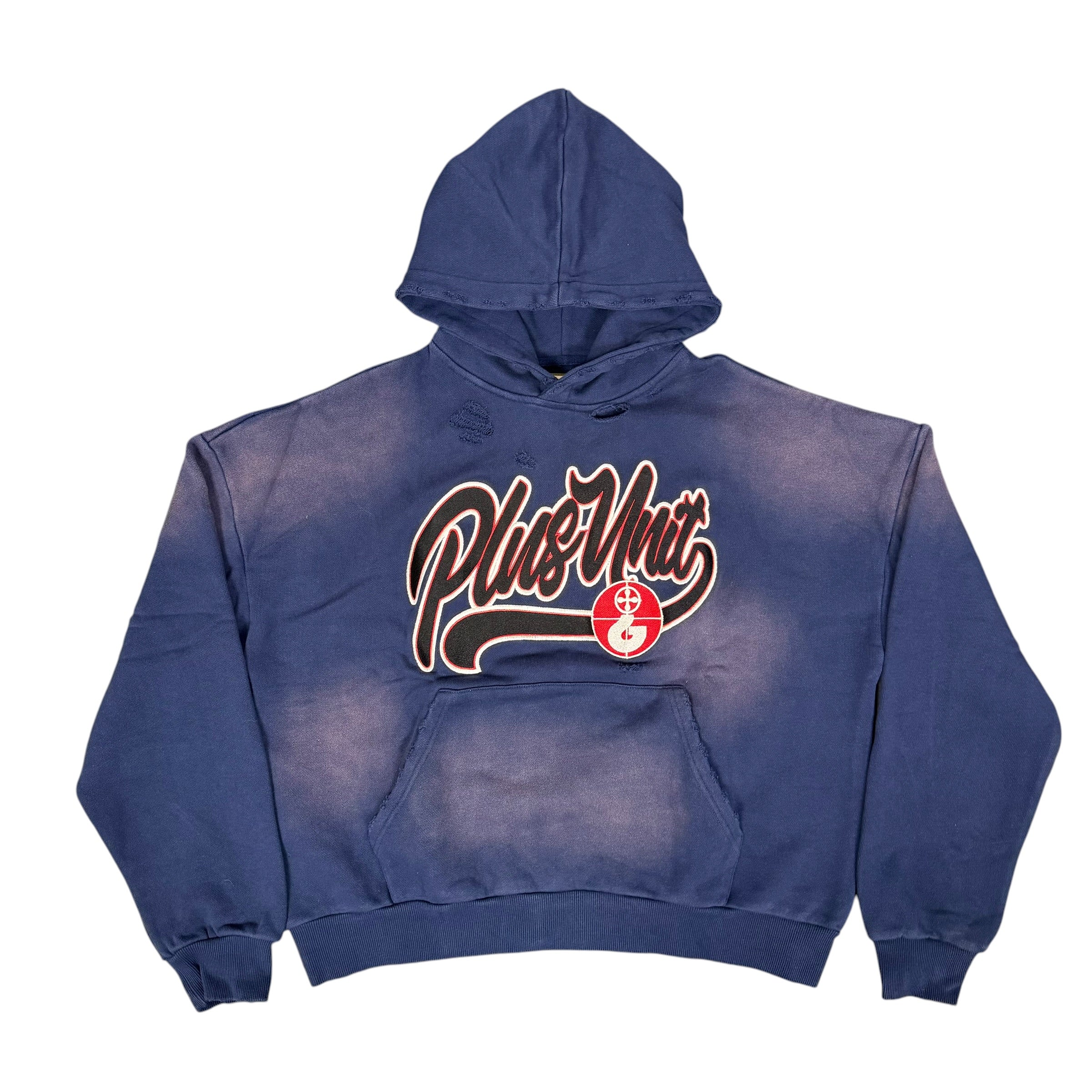 NEW Plus One x Greedy Unit Navy “Target” Hoodie