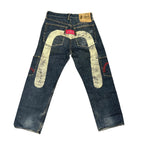 Vintage Evisu Paris Blue/White/Red Jeans