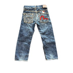 Evisu Kids Hello Kitty Embroidered Blue Jeans