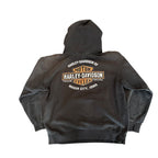 Black Distressed Harley Davidson Hoodie