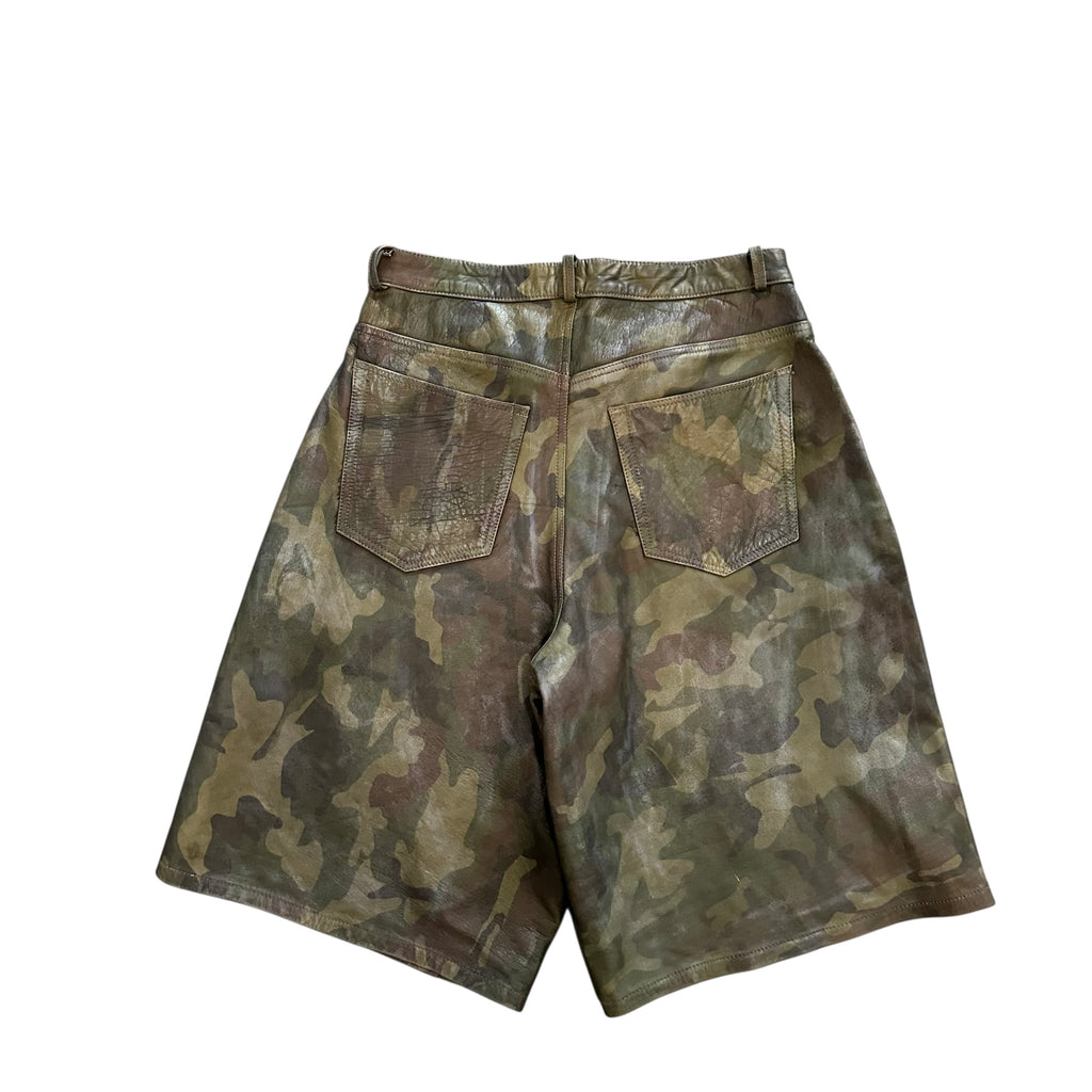 GV Gallery Camo Leather Shorts