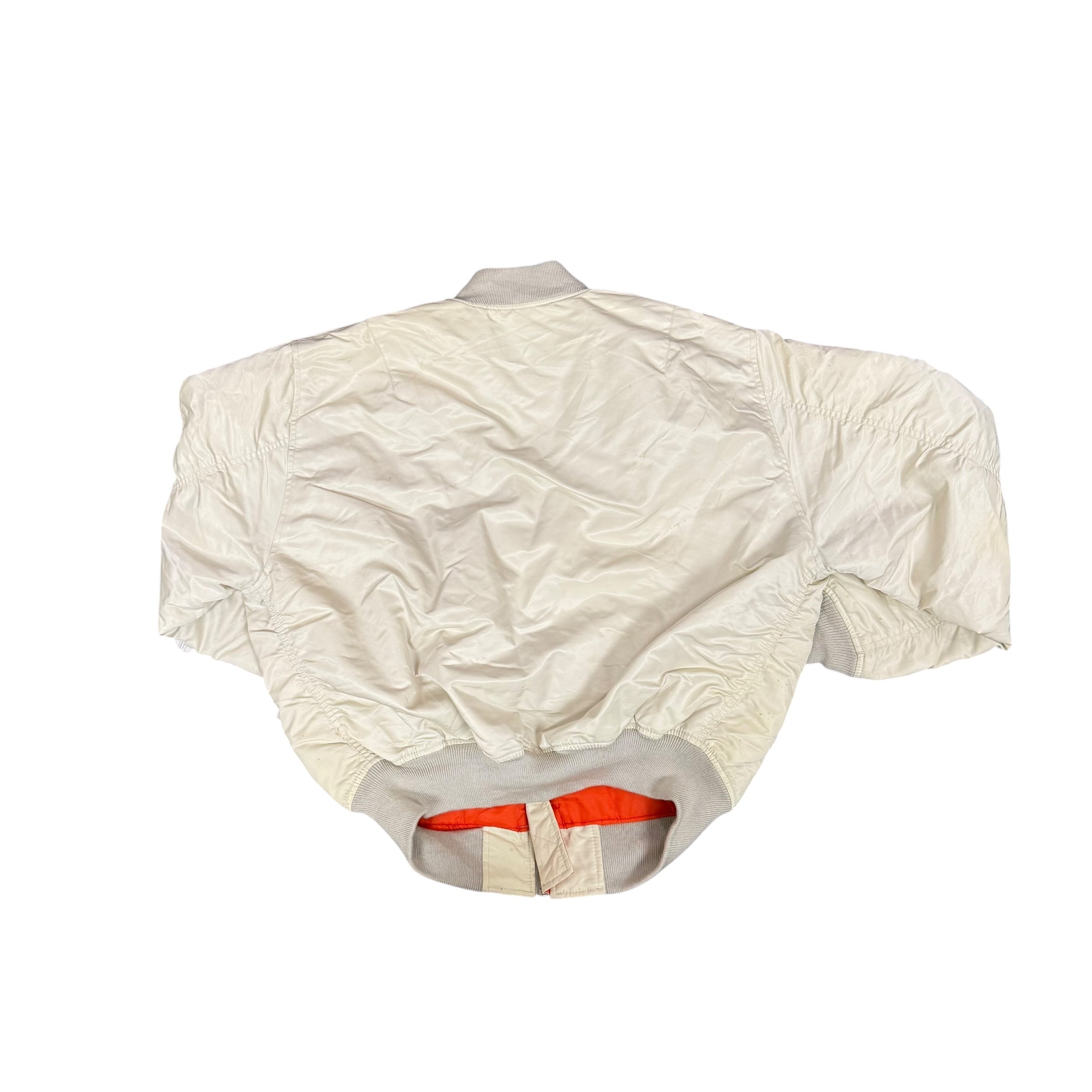 Vintage White Bomber Jacket
