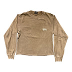Vintage Brown Stussy Cropped Longsleeve Shirt