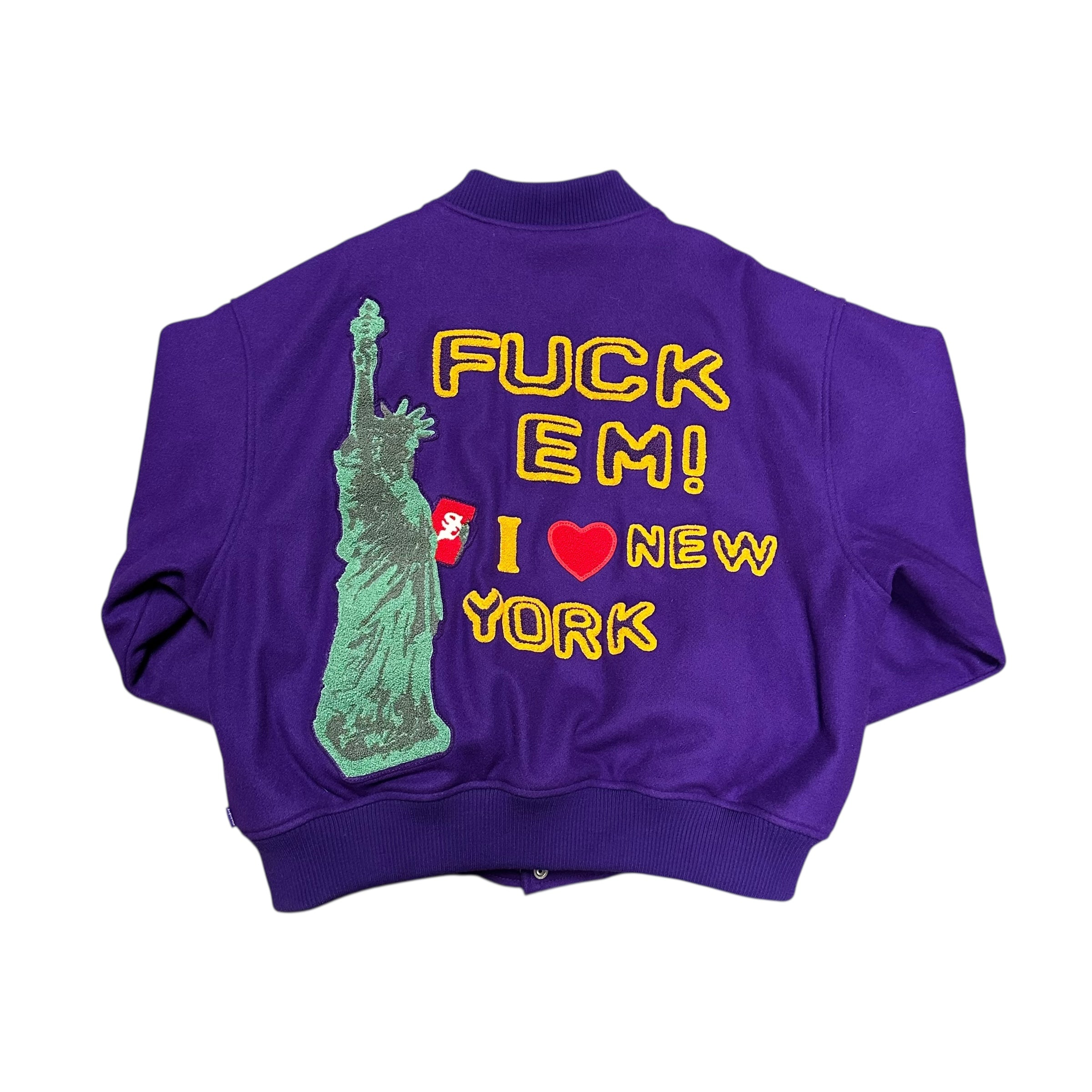 CPFM x Supreme Purple Varsity Jacket