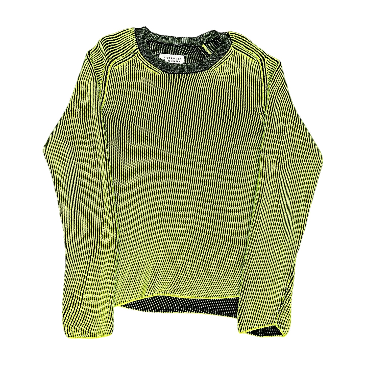 Maison Margiela Neon Ribbed Knit Sweater