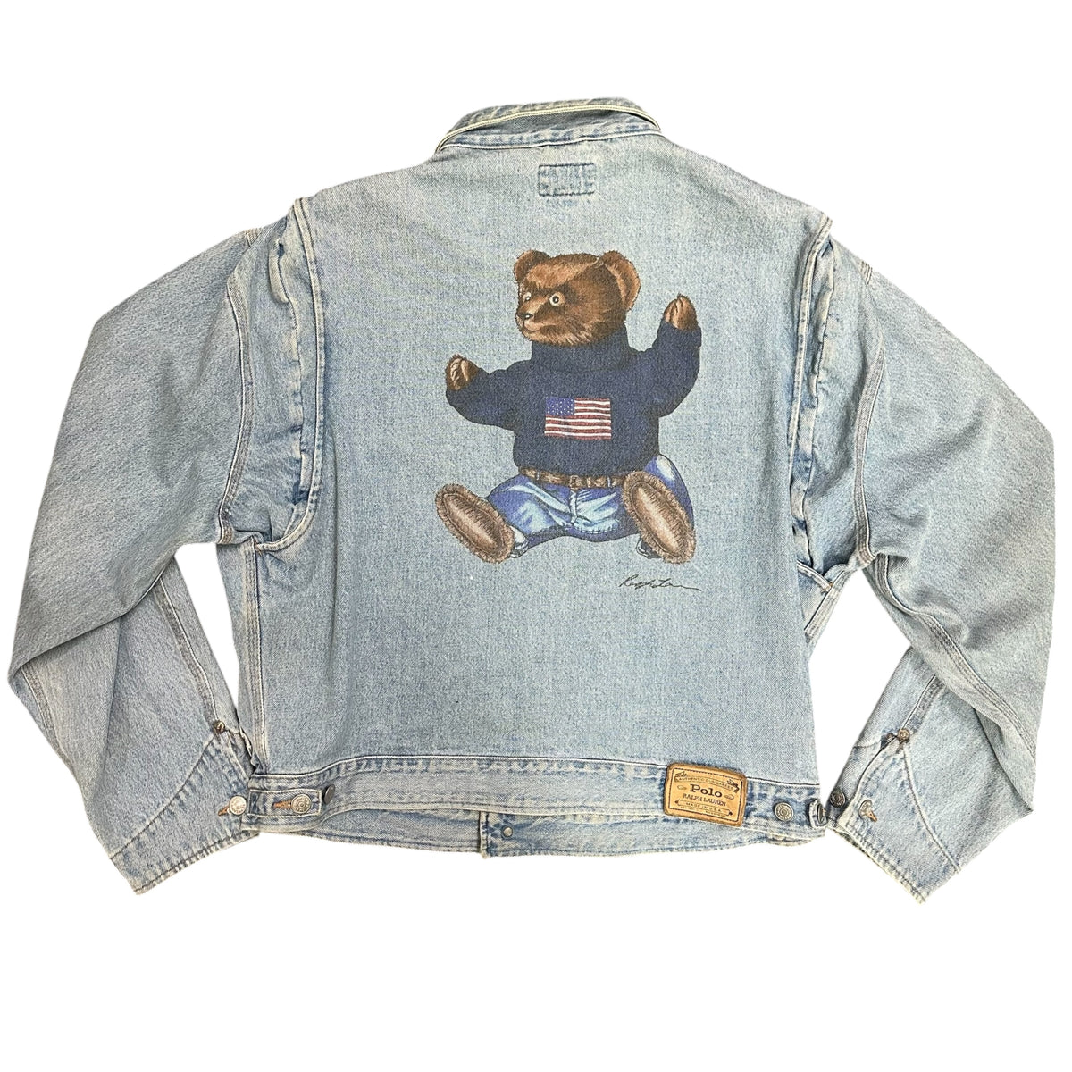 Vintage Polo Ralph Lauren Bear Denim Jacket