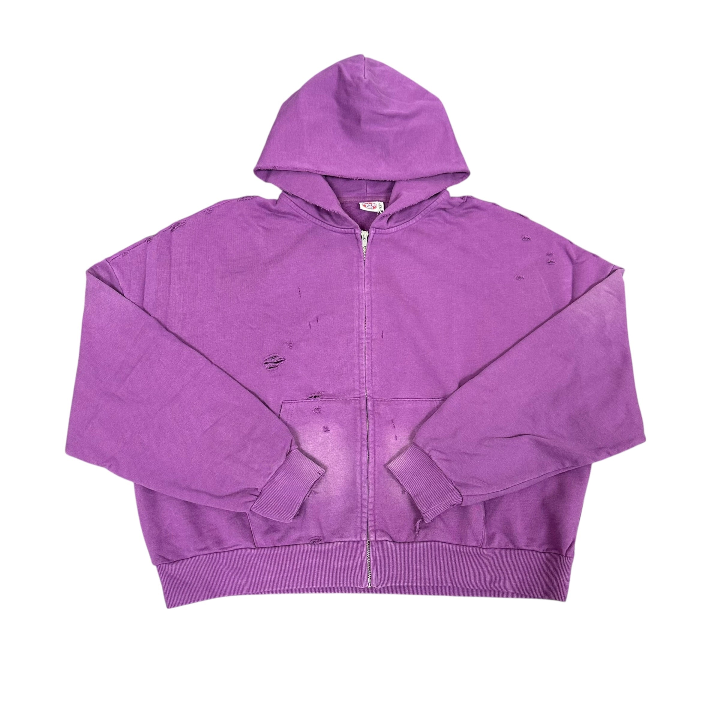 Cozy Aesthetics Purple Faded Memory Zip Up