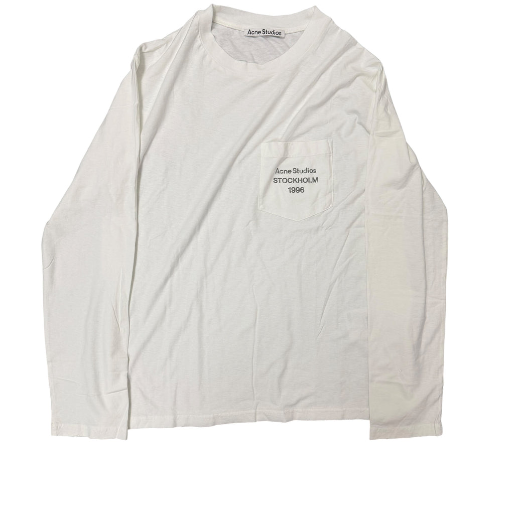 NEW Acne Studios White L/S Pocket Tee