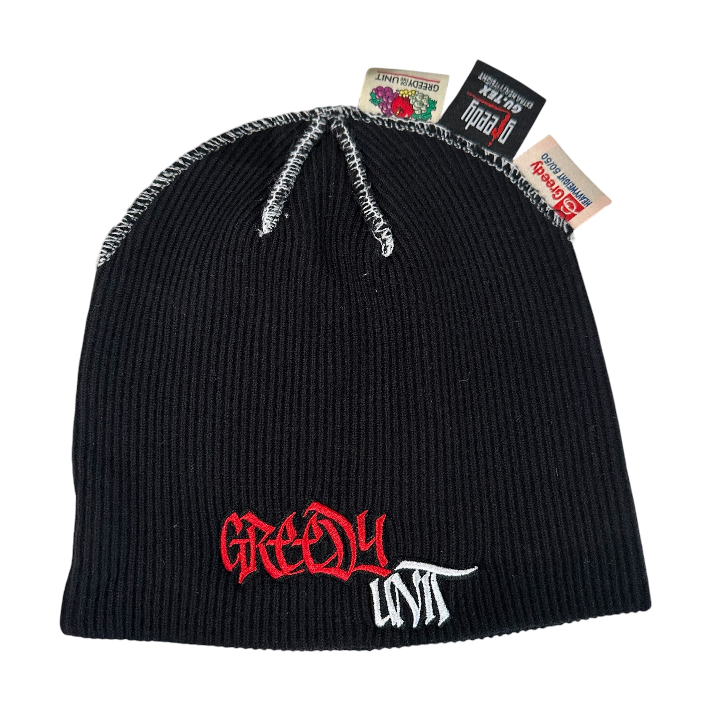 Greedy Unit Black Tag Beanie