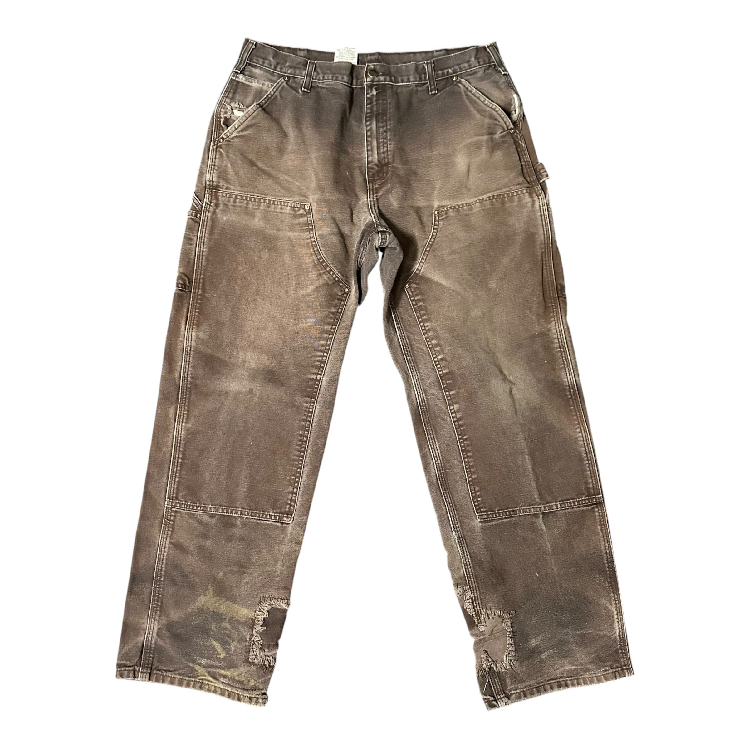 Vintage Carhartt Brown Faded Double Knee(36x32)