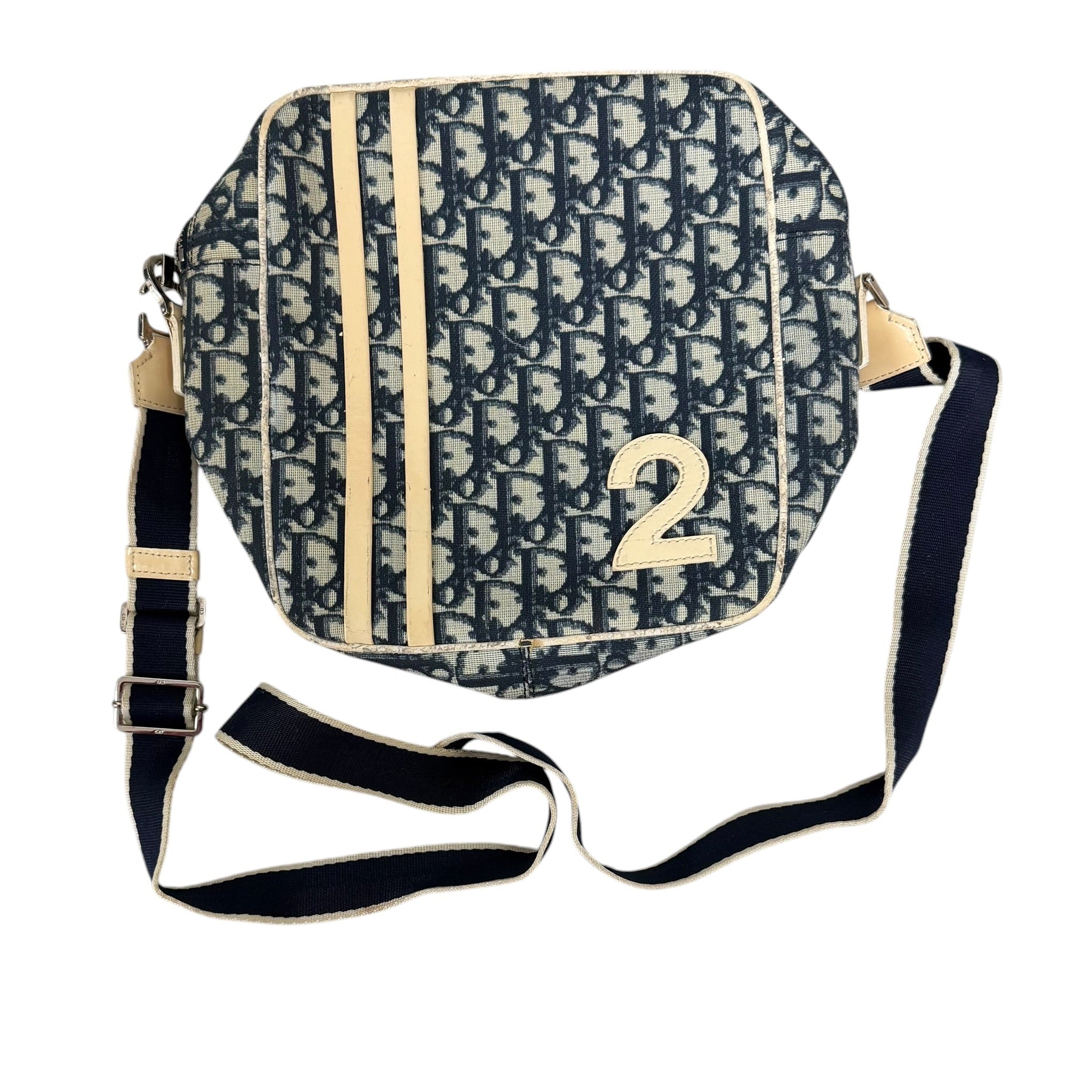 Christian Dior Vintage Crossbody Canvas Bag Medium