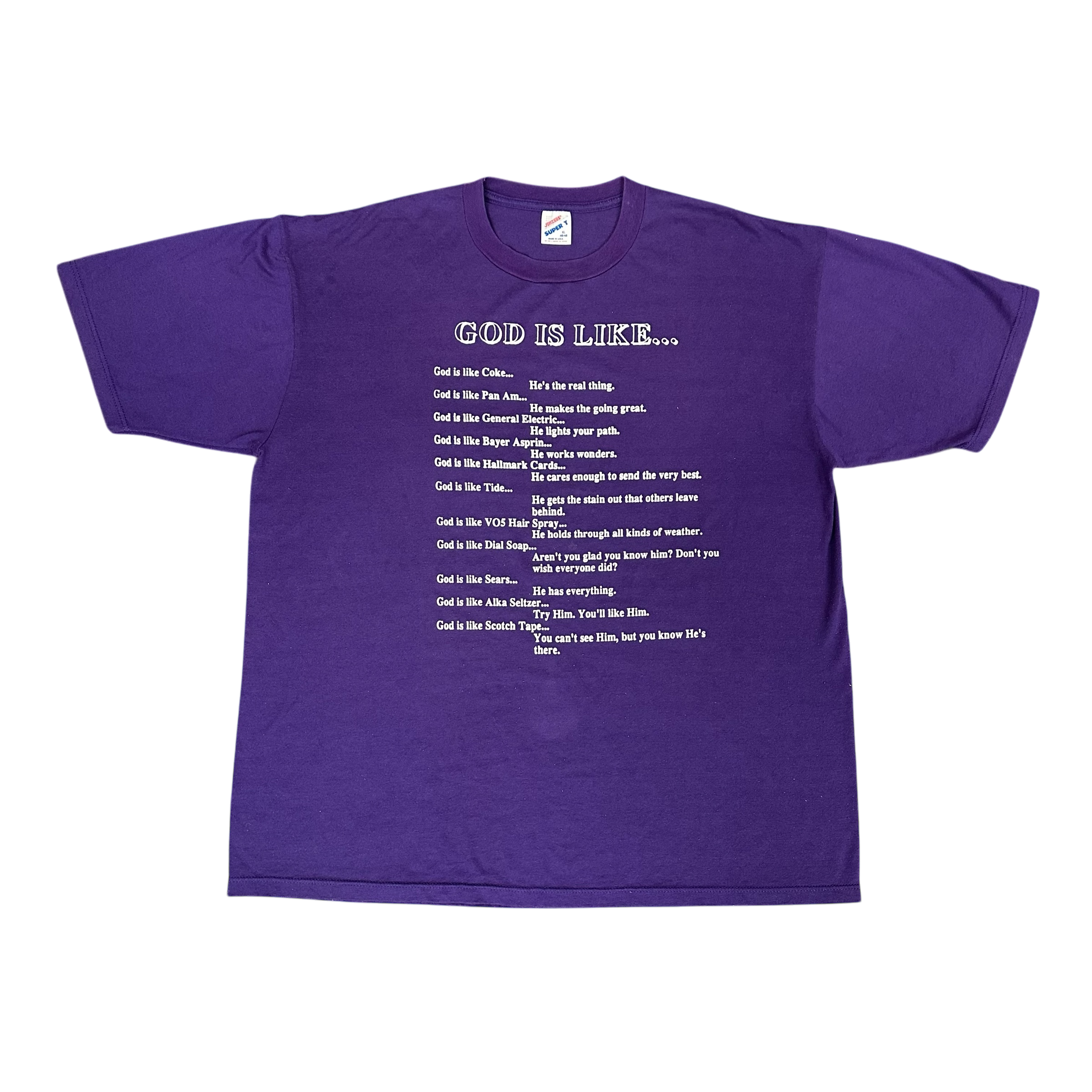 Vintage “God is Like…” Purple Tee