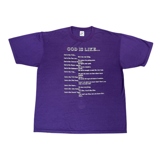 Vintage “God is Like…” Purple Tee