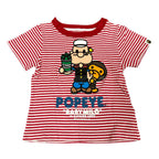 Kids BAPE x Popeye Red Stripe Tee