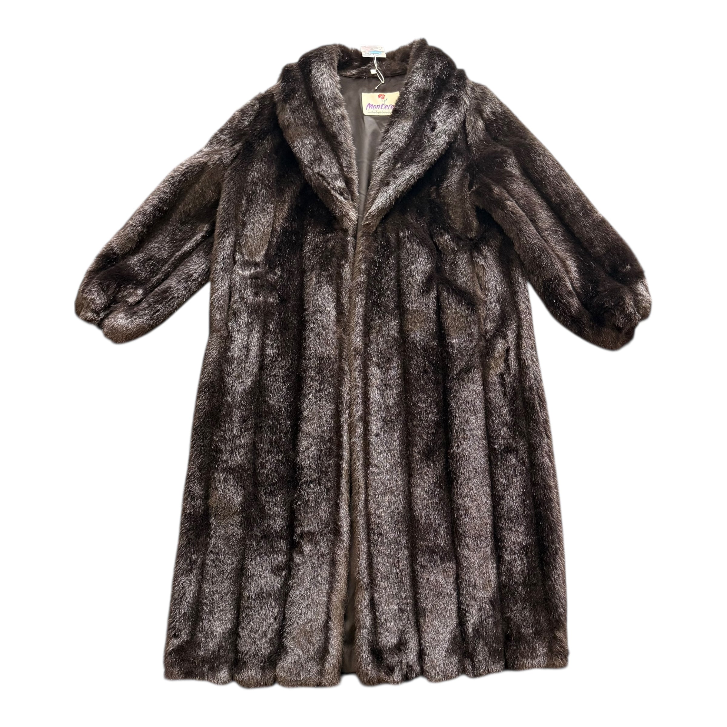 Black Moneterey Fur Trench Coat