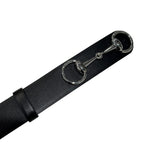 Gucci Black Horse-Bit Belt