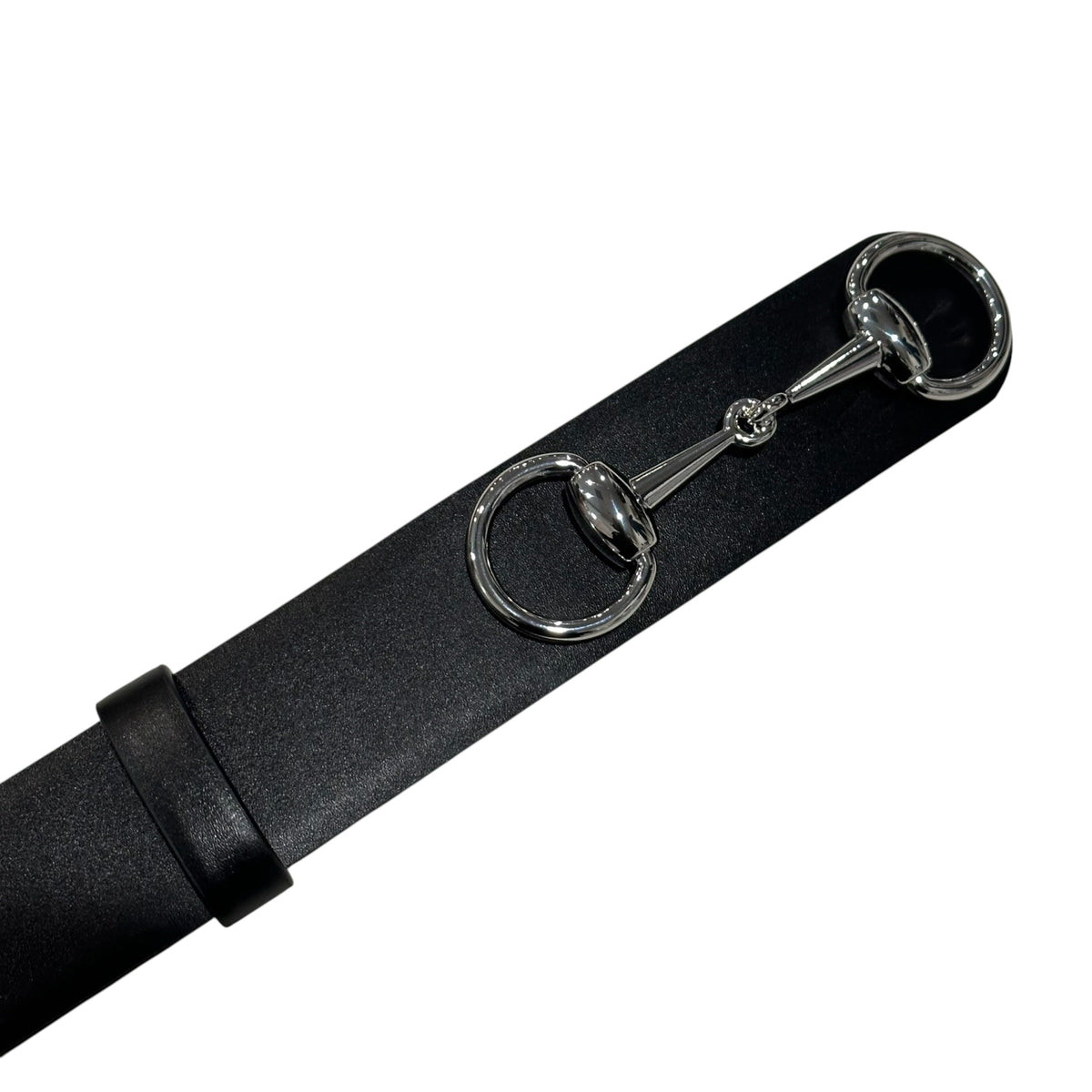 Gucci Black Horse-Bit Belt