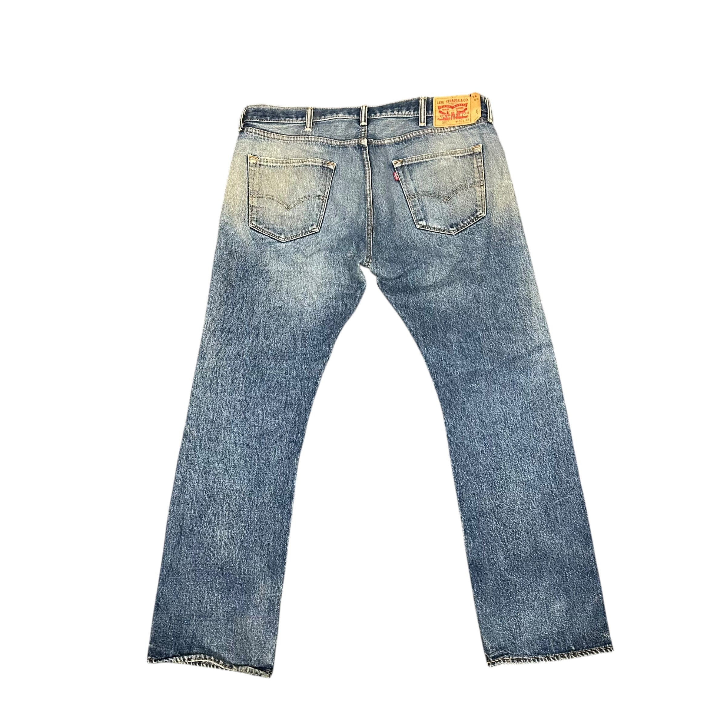 Vintage Levis 501 Distressed Blue Jeans