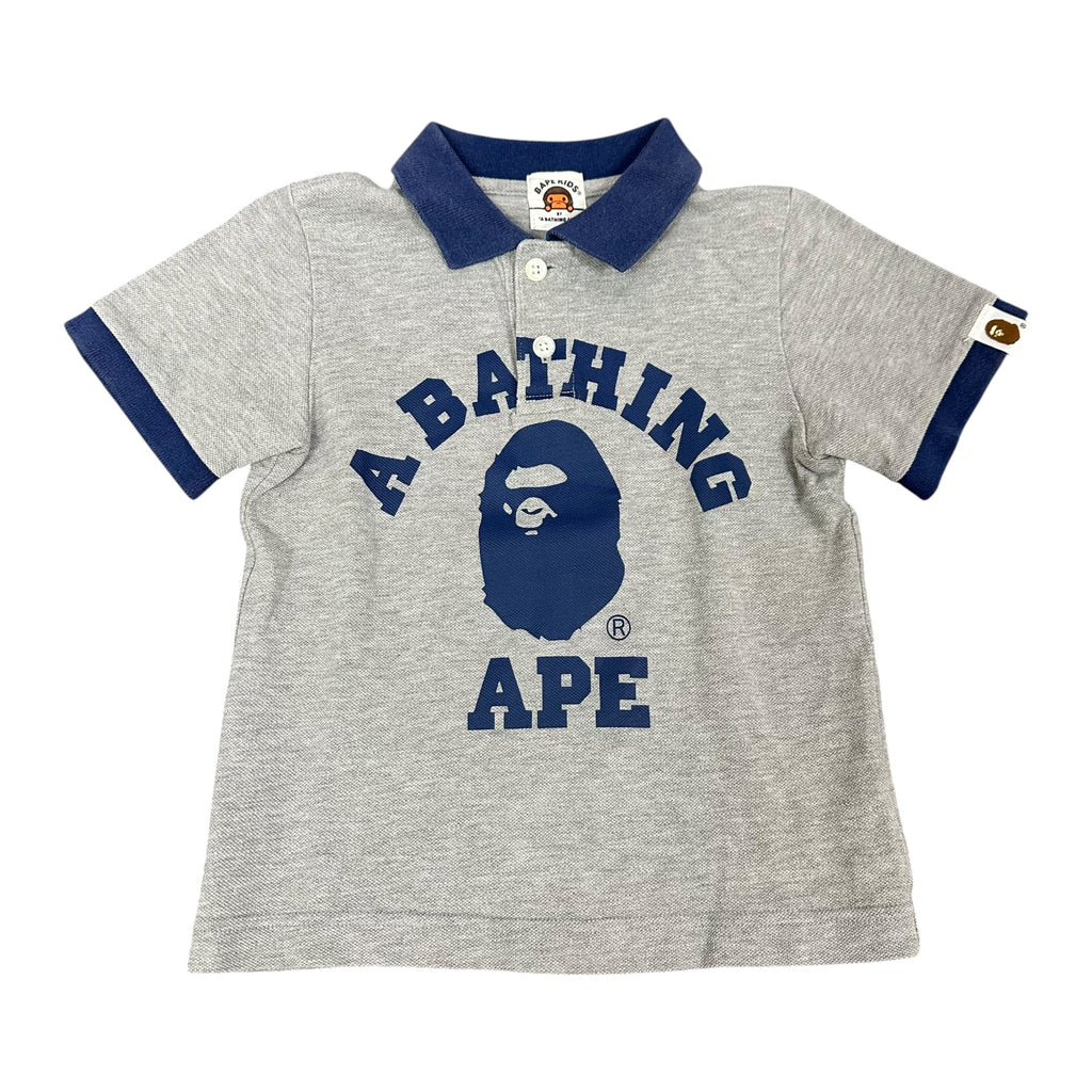 Bape Kids Grey Polo Shirt
