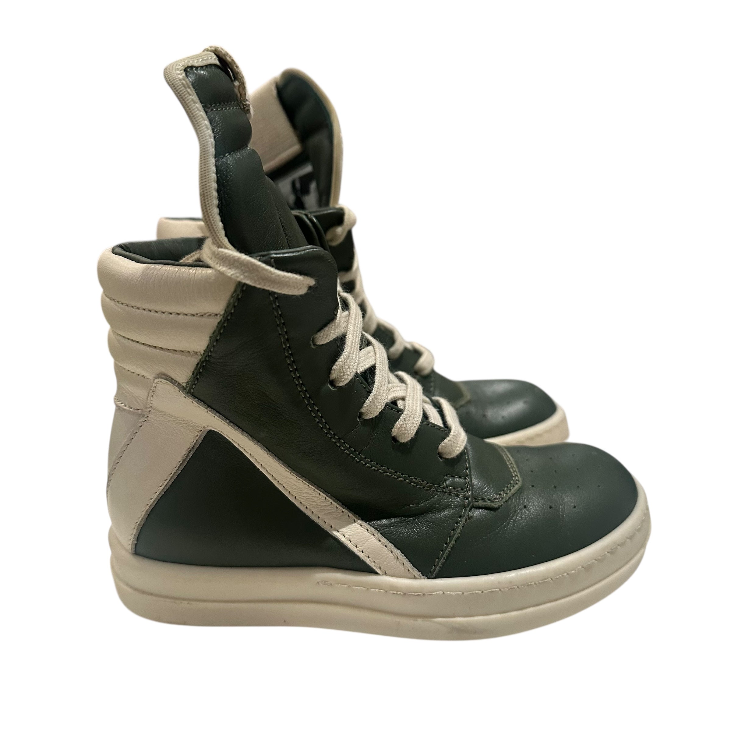 Rick Owens Kids Geobasket Olive/White