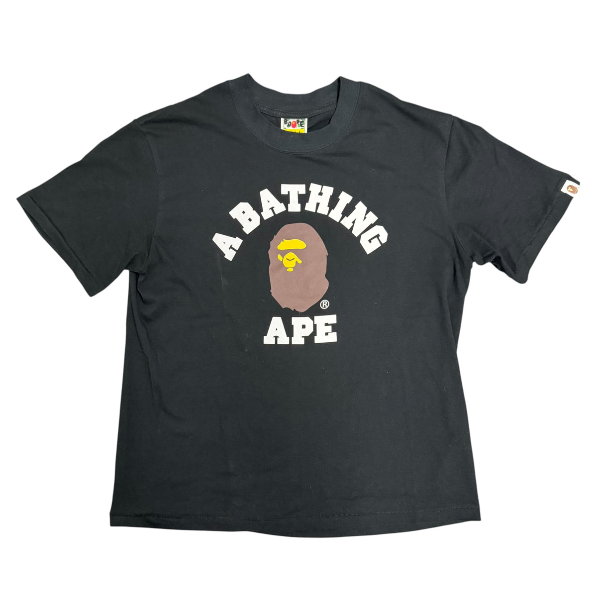 Bape Black College Tee