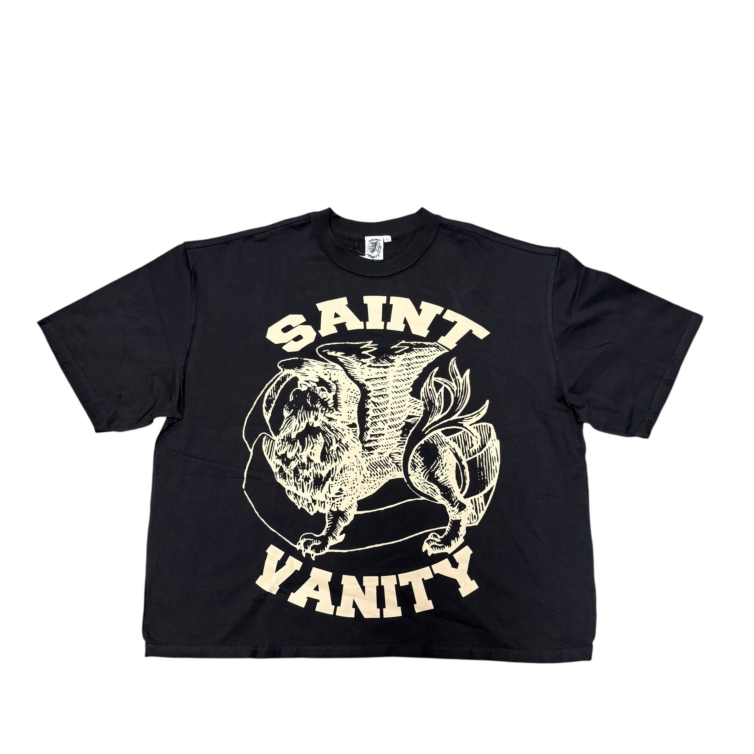 Saint Vanity Griffin Logo Tee "Black/Cream"
