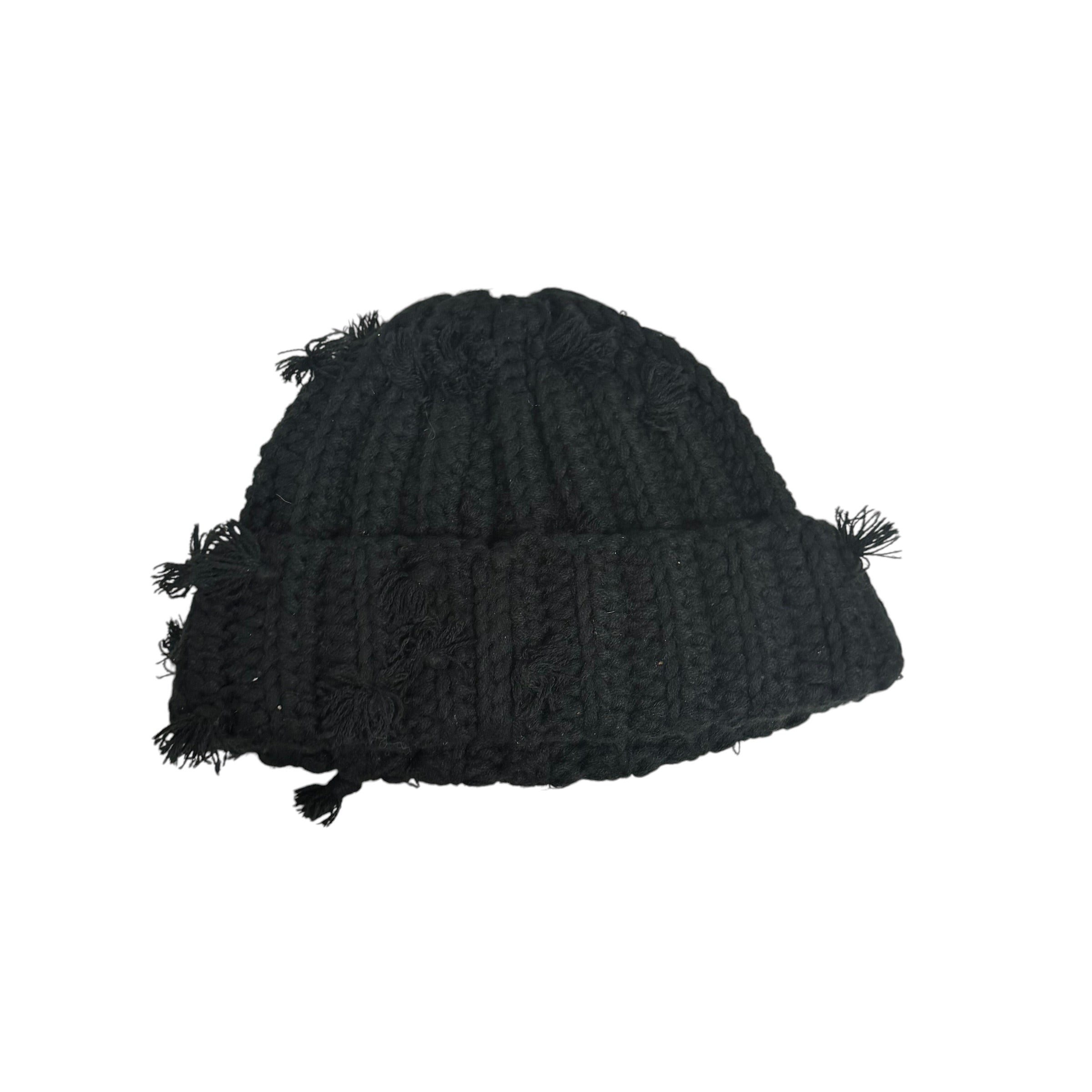 Supreme Hand Tied Chunky-Knit Beanie ‘Black’