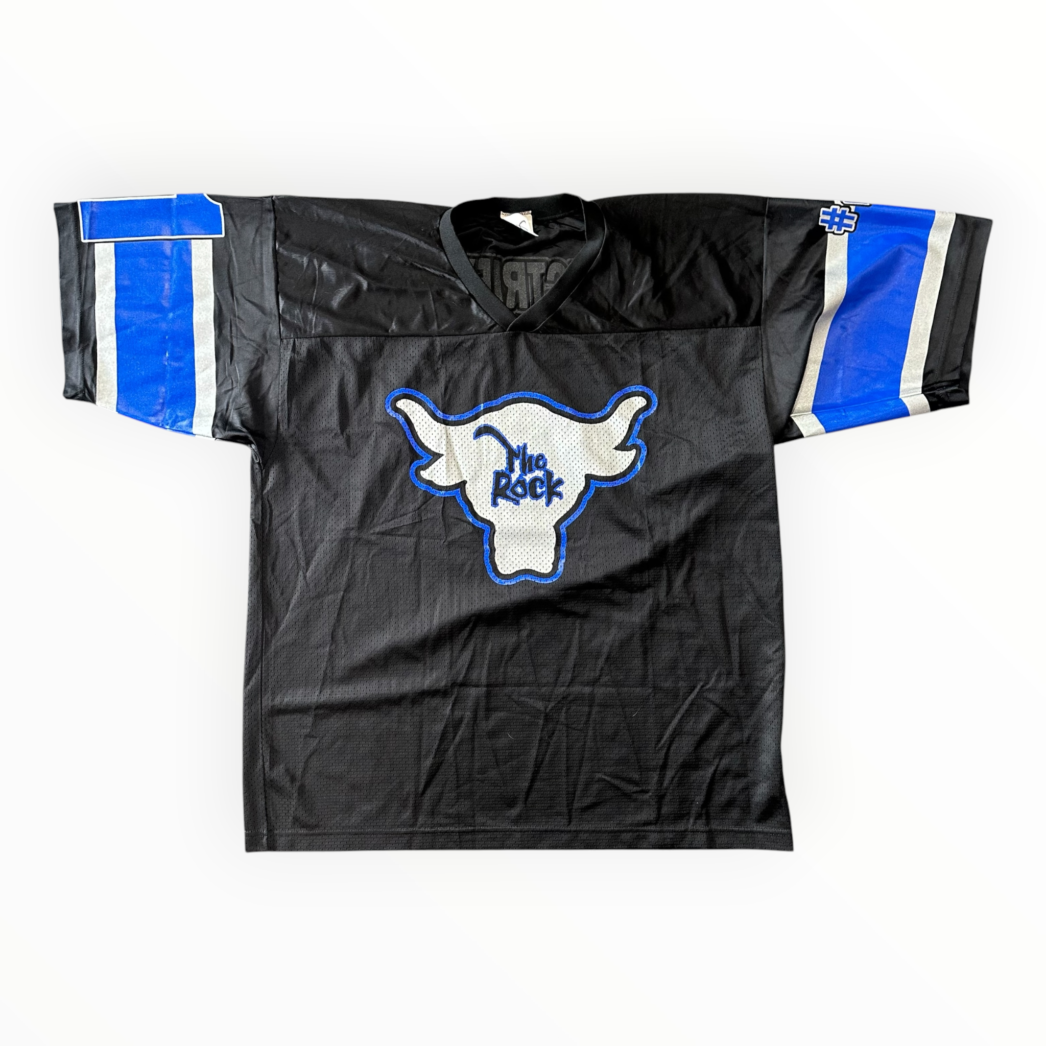Vintage The Rock Bull Blk/Blue Football Jersey