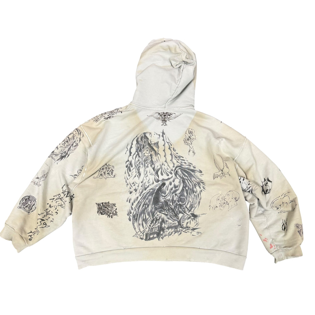 Balenciaga Tattoo Hoodie (Has Stains)