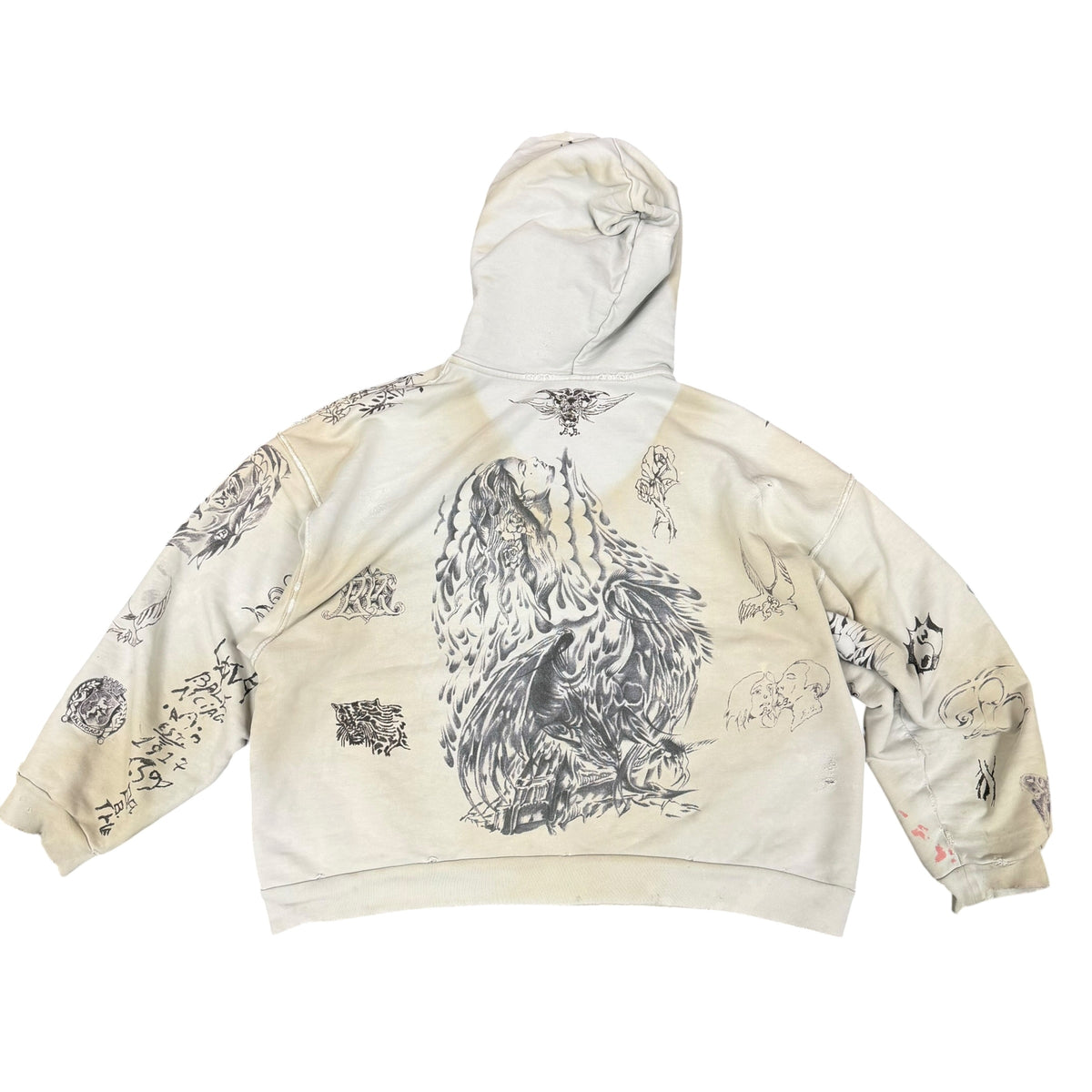 Balenciaga Tattoo Hoodie (Has Stains)
