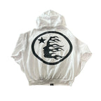 Hellstar Records White Zip Up Hoodie