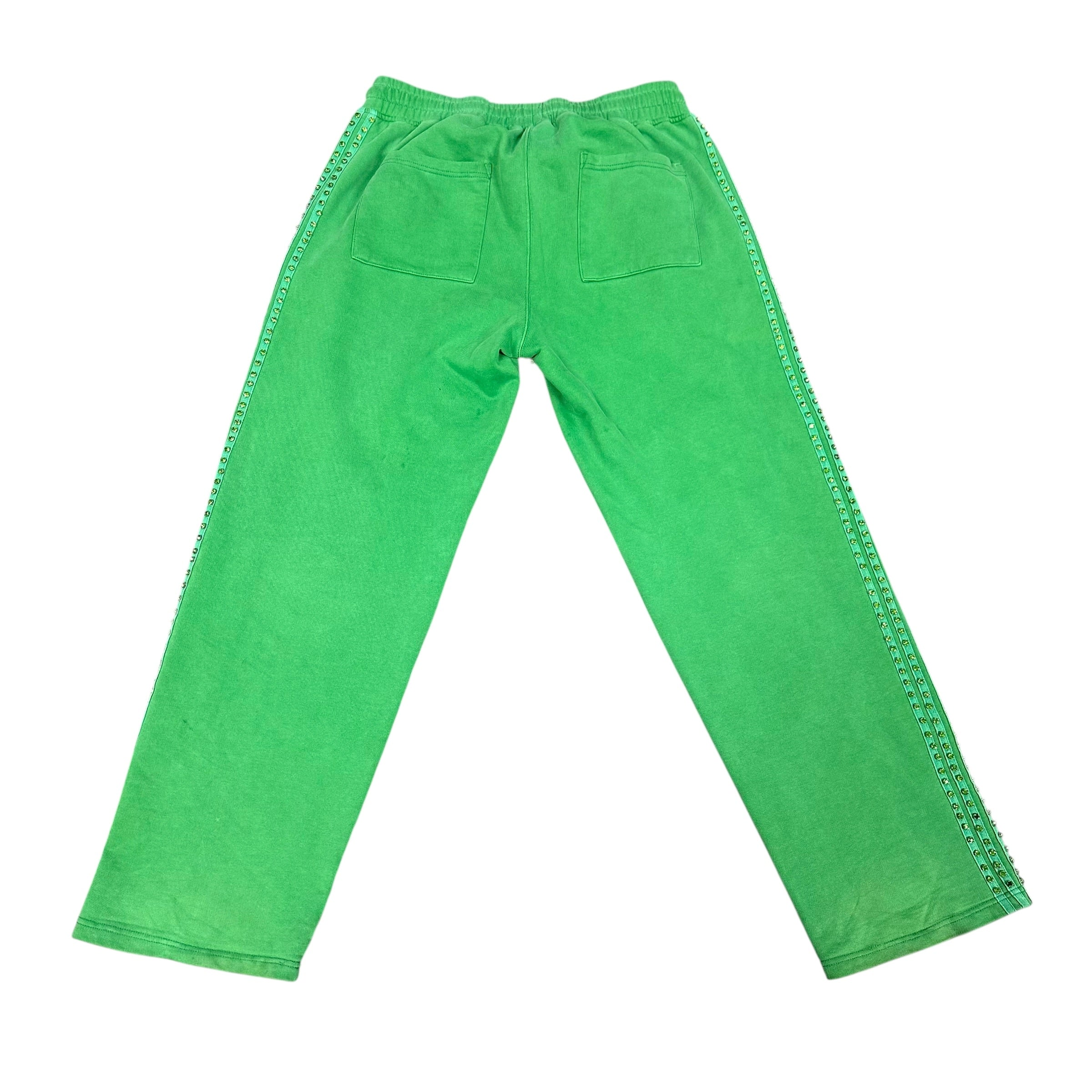 Vale Lives Green Rhinestone Sweatpants