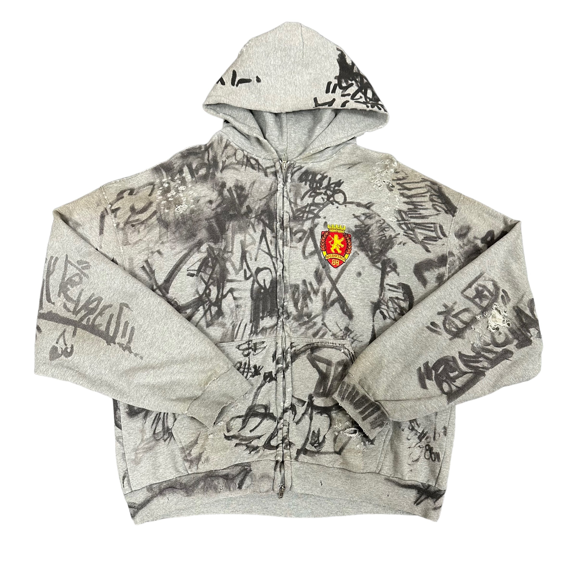 Grey Balenciaga Skater Hoodie