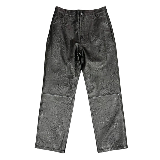 Sp5der Web Leather Pants