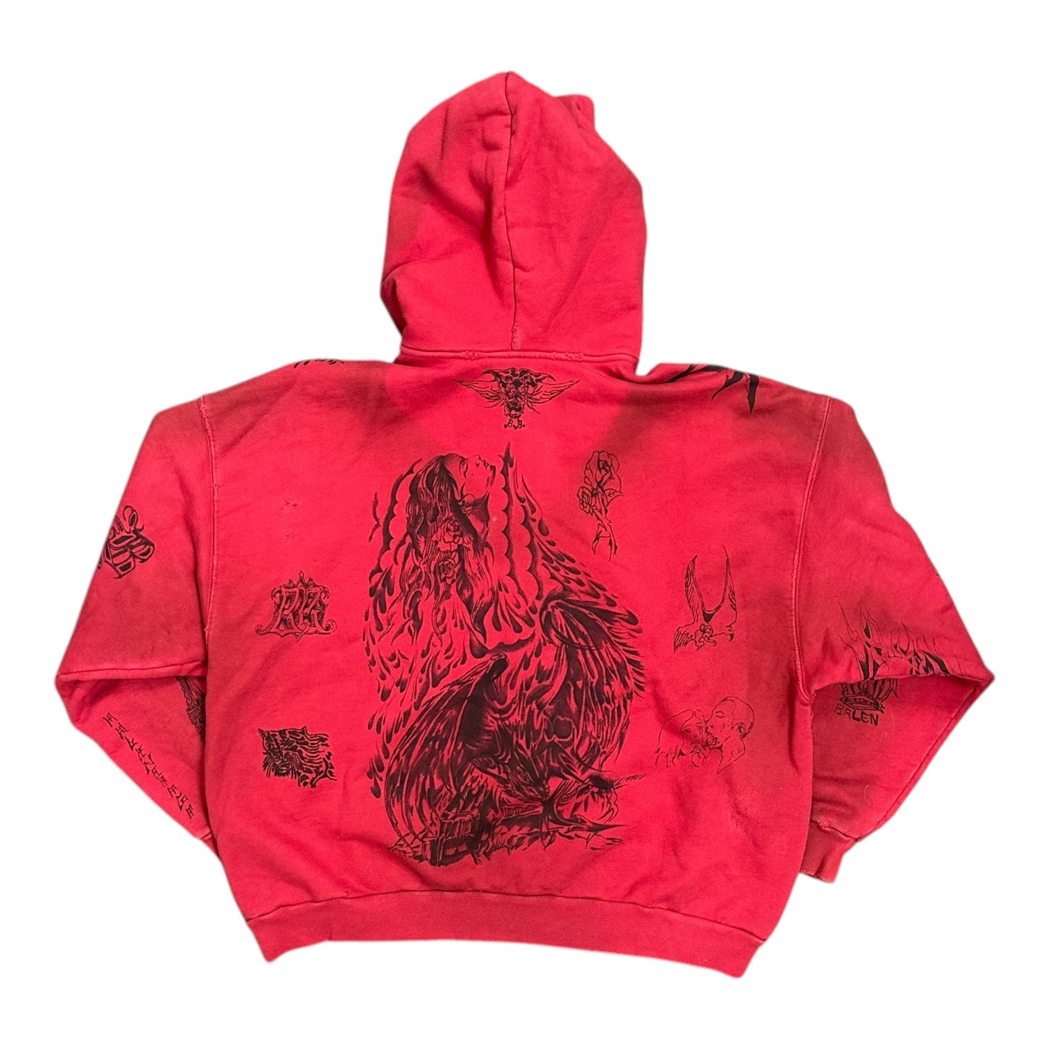Balenciaga Tattoo Red ZipUp