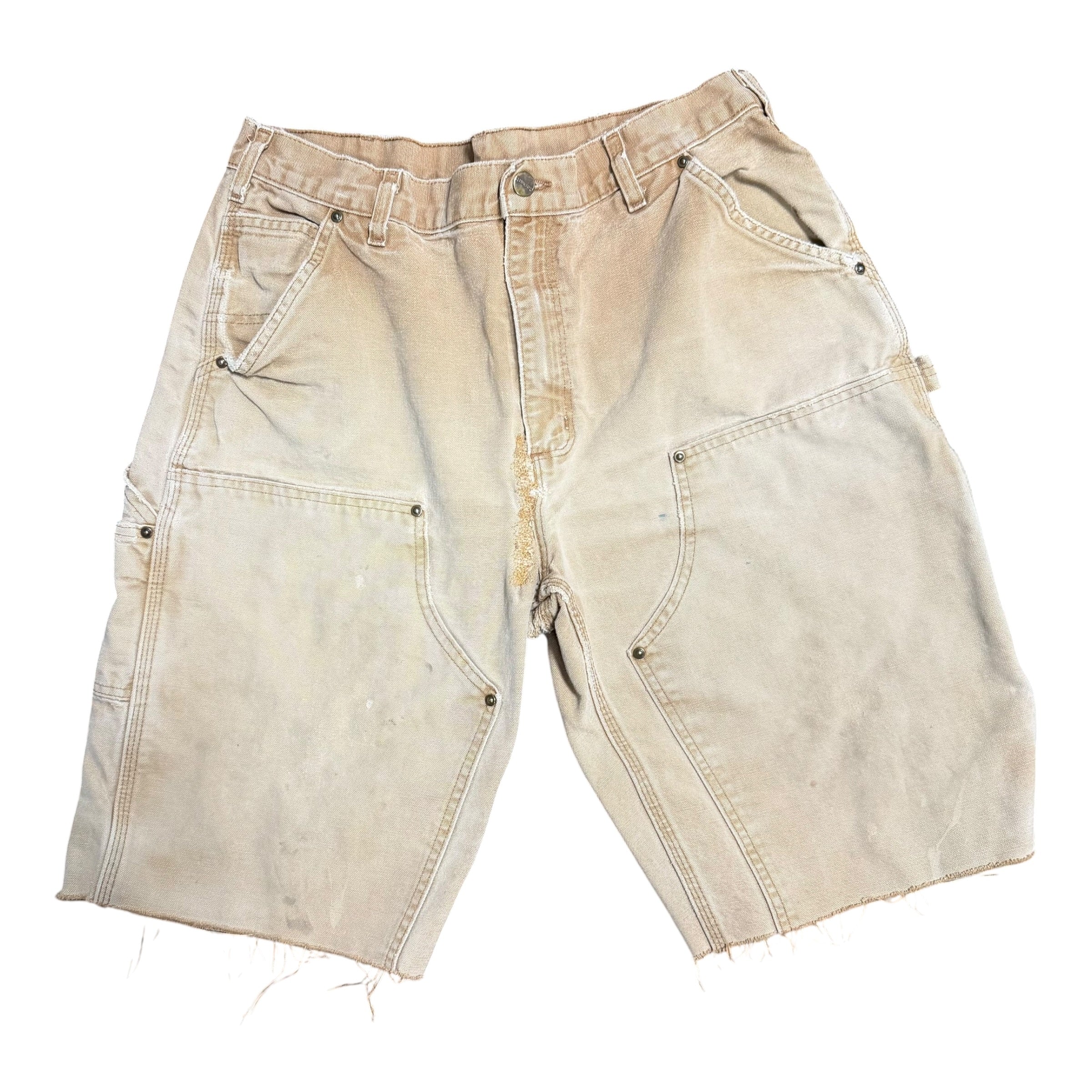 Vintage Carhartt Khaki Double Knee Shorts(36)