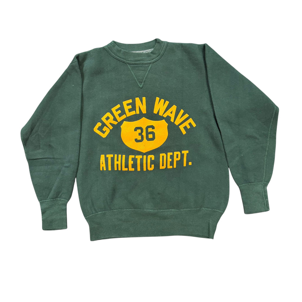 Vintage Green Wave Athletics Crewneck