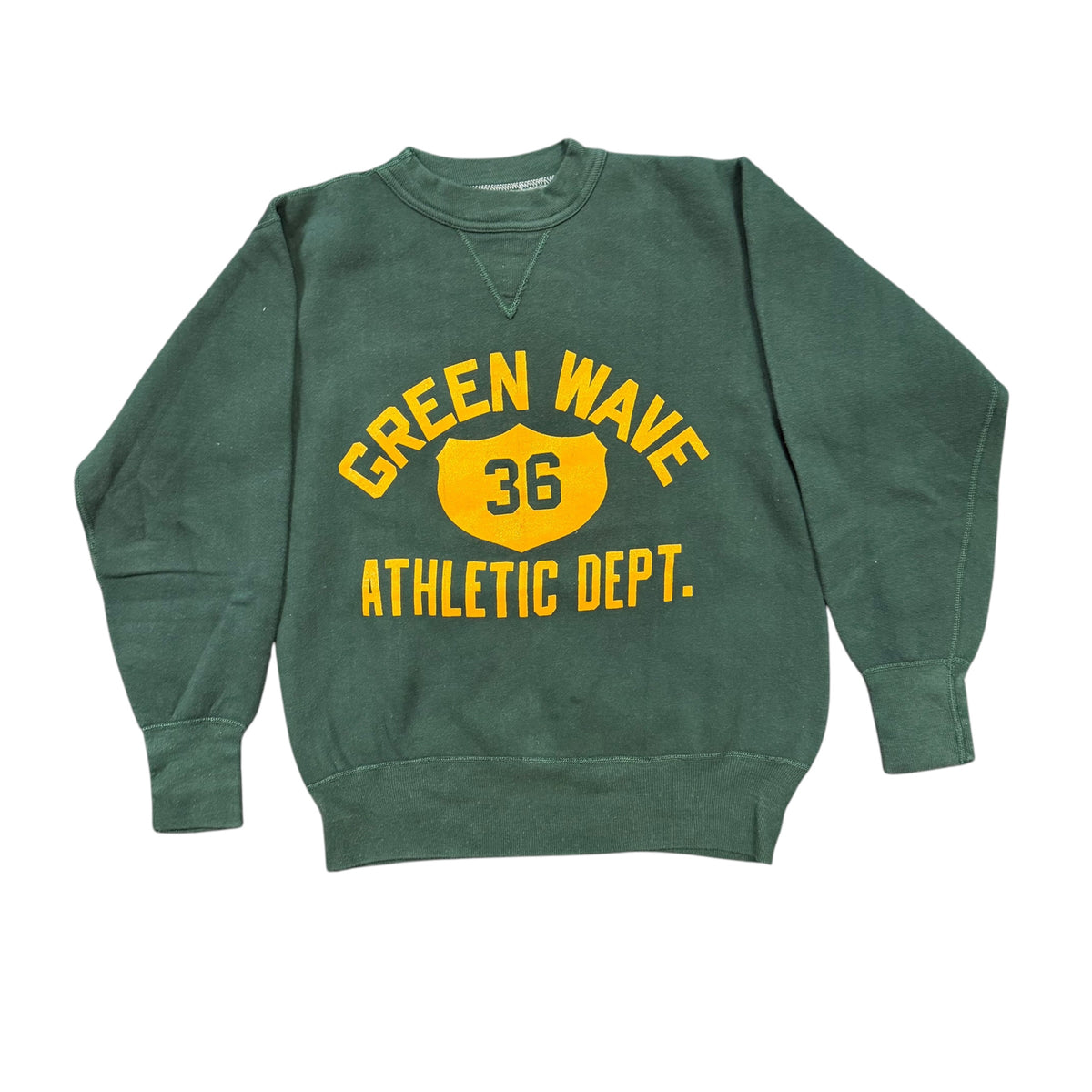 Vintage Green Wave Athletics Crewneck
