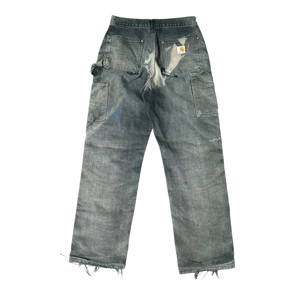 Vintage Carhartt Black/Bleached Distressed Double Knee(28x28)