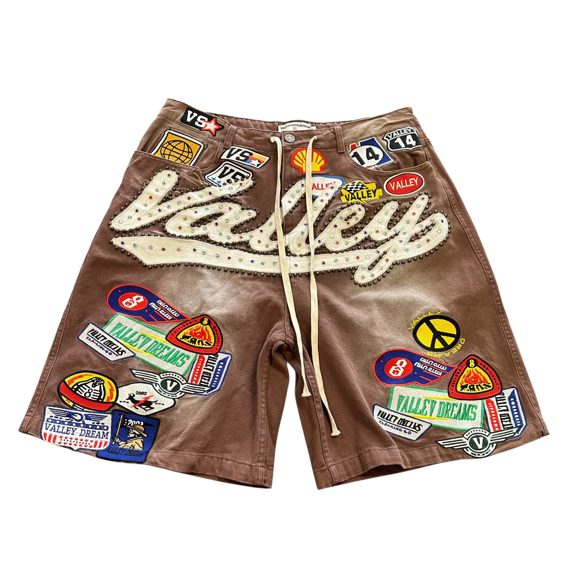 NEW Vale Lives 1980s Brown Denim Shorts