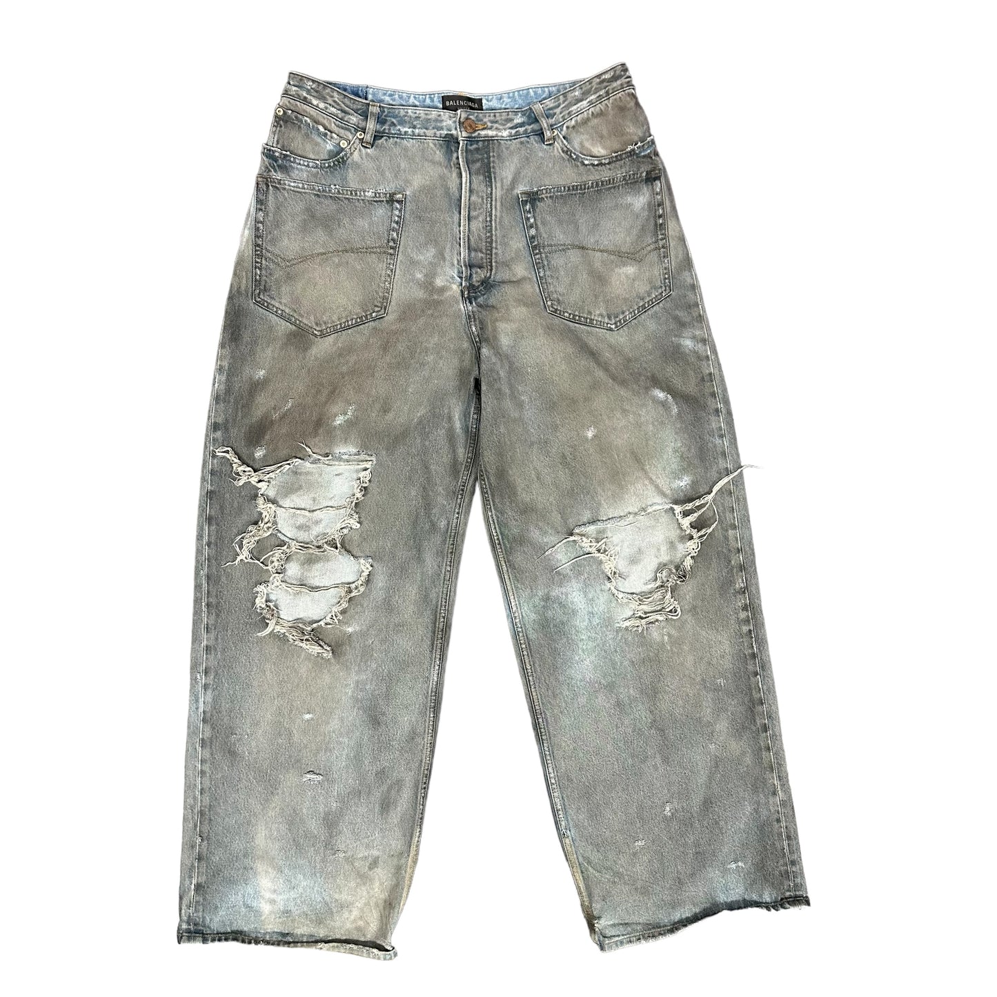 Balenciaga Mud Patched Pocket Jeans