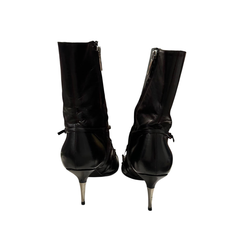 Dior 2003 Black Bondage Boots