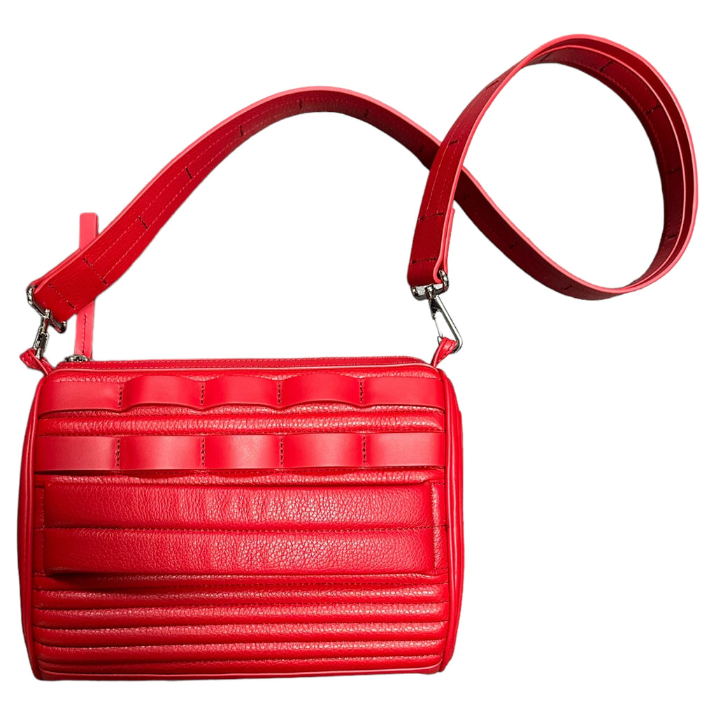 Red Diesel Leather Crossbody Bag.