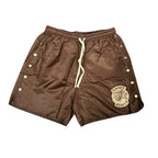 Brand New Saint Vanity Nylon Logo Button Set Brown