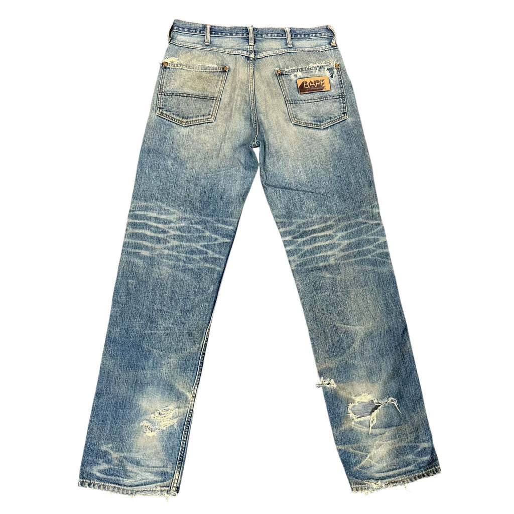 Vintage A Bathing Ape Distressed Denim